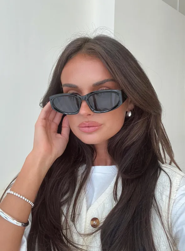 Maceline Sunglasses Black sold by Princess Polly