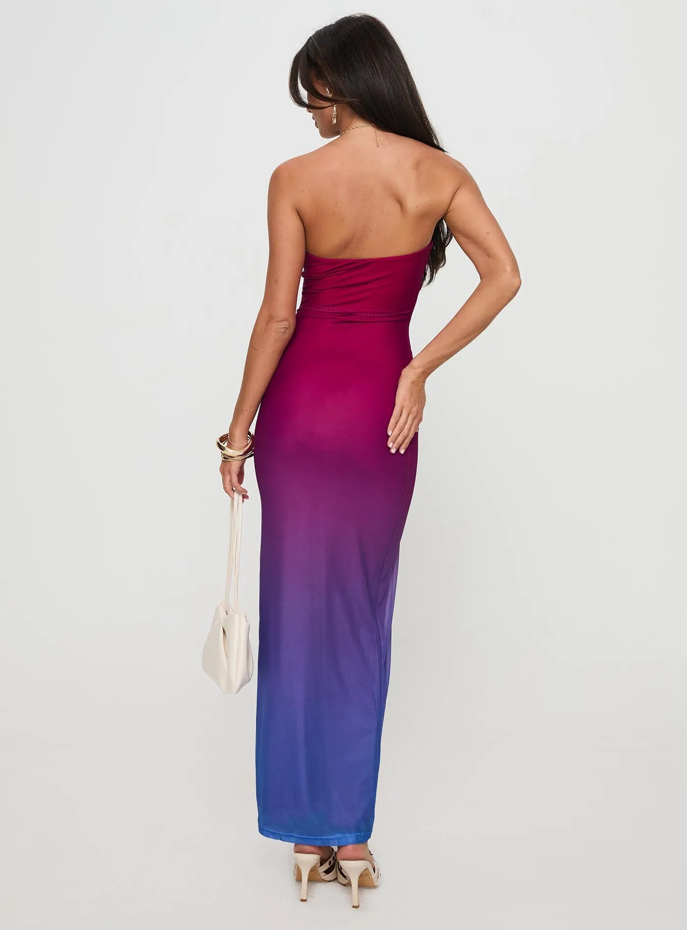Stolen Love Strapless Maxi Dress Pink / Purple Ombre sold by Princess Polly product image thumbnail 5