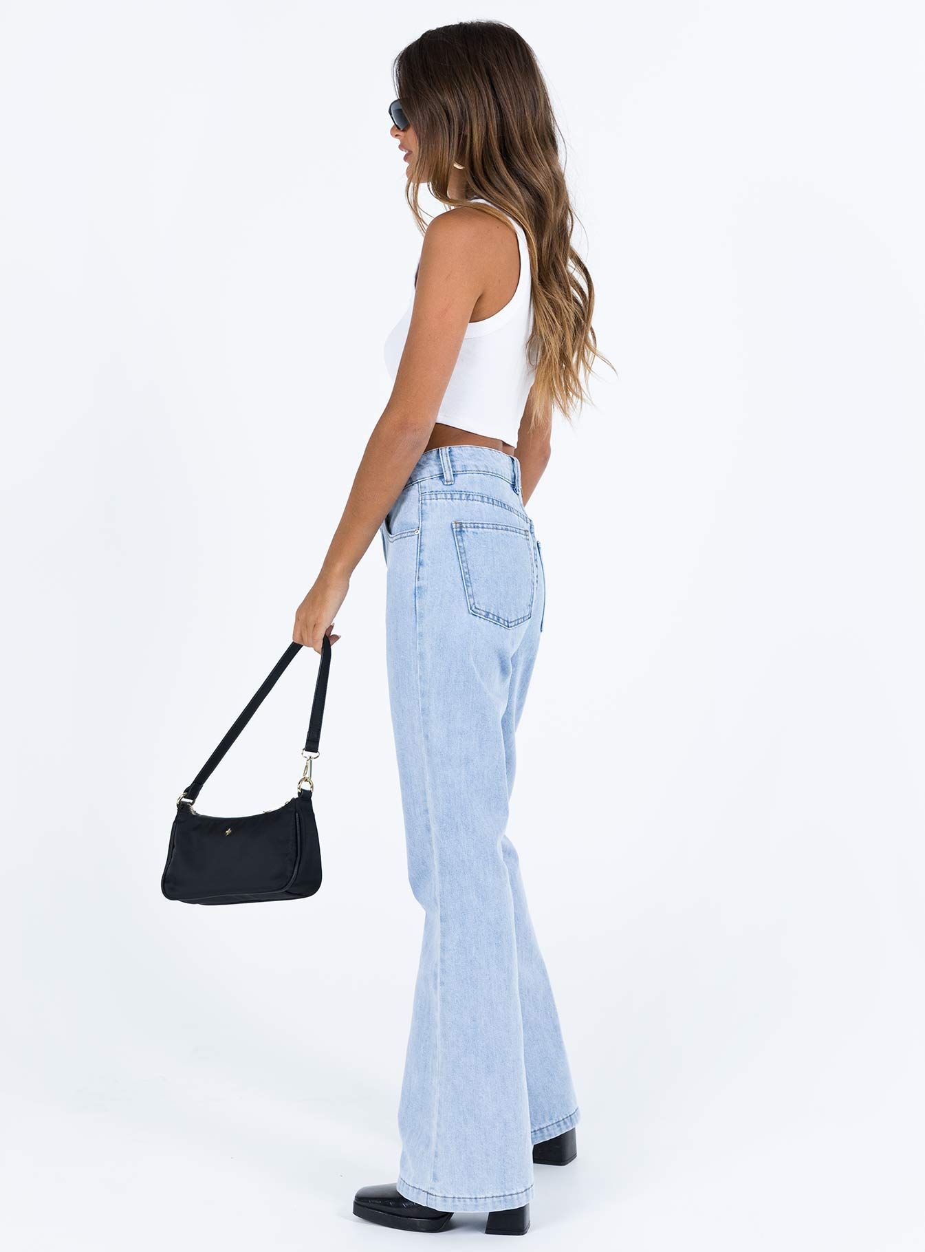 Zelkova Flared Jeans Mid Wash Denim sold by Princess Polly product image thumbnail 3