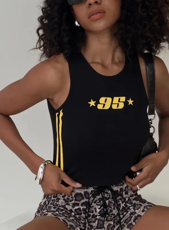 Sports 95 Tank Black sold by Princess Polly