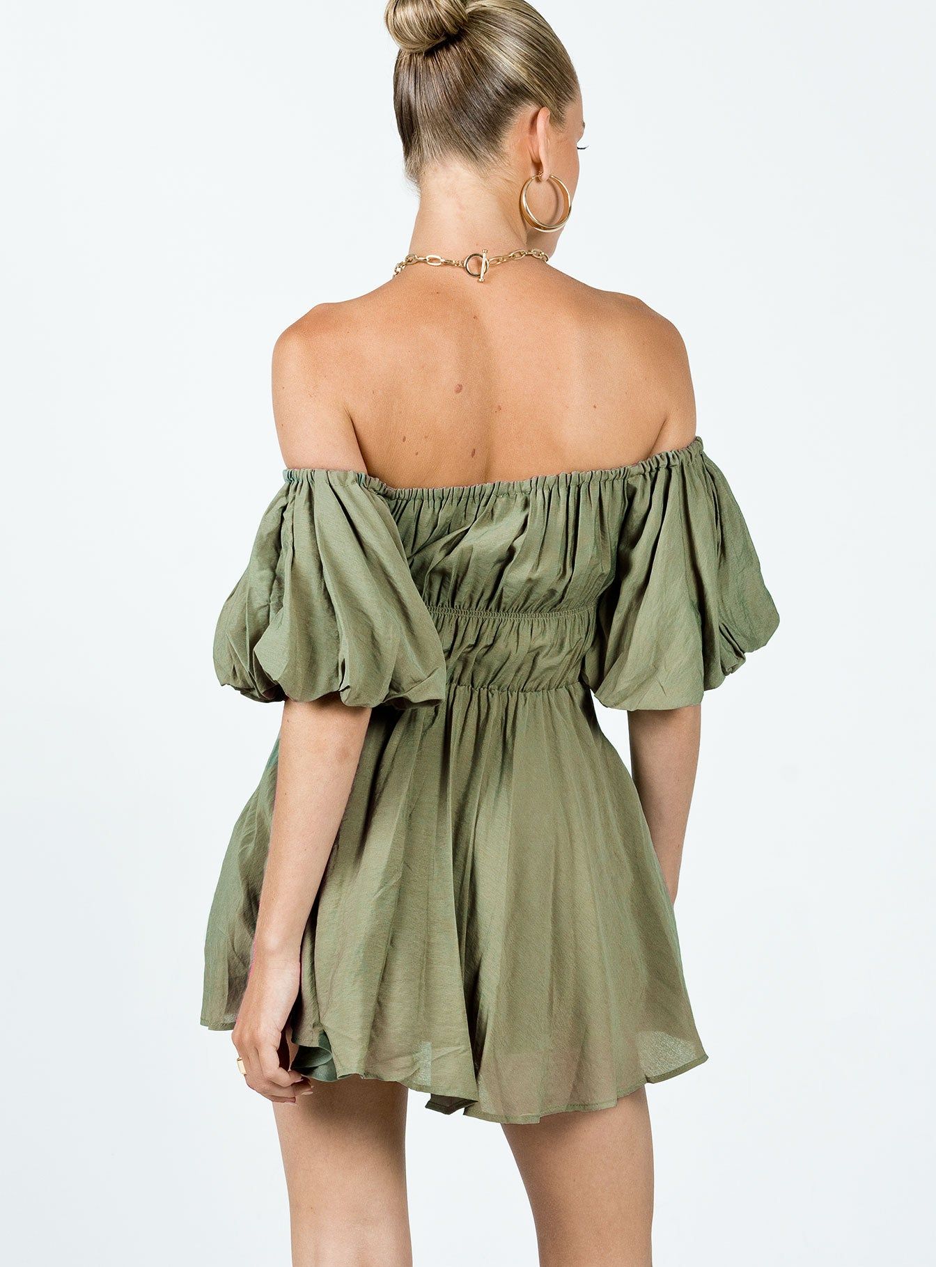 Halton Mini Dress Khaki sold by Princess Polly product image thumbnail 5