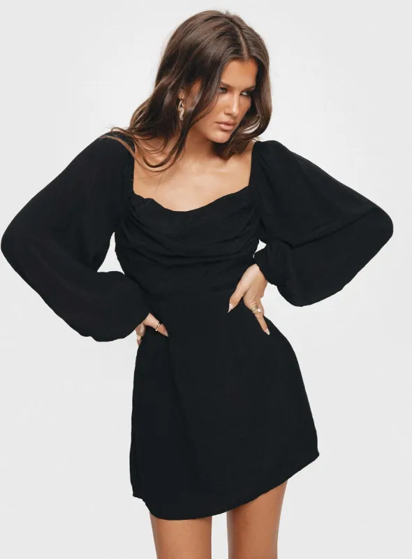Warra Mini Dress Black sold by Princess Polly