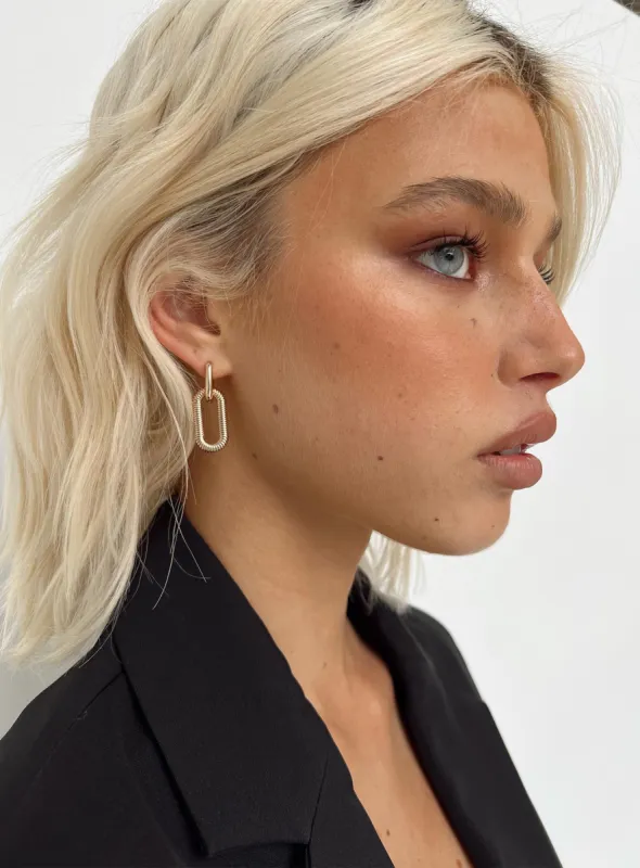Mercer Earrings Gold sold by Princess Polly