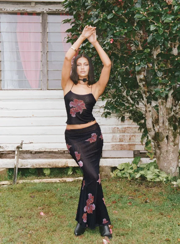 Brookie Mesh Set Black Floral sold by Princess Polly