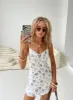Perries Mini Dress White Floral sold by Princess Polly