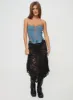 Eden Lace Up Corset Denim Mid Wash sold by Princess Polly