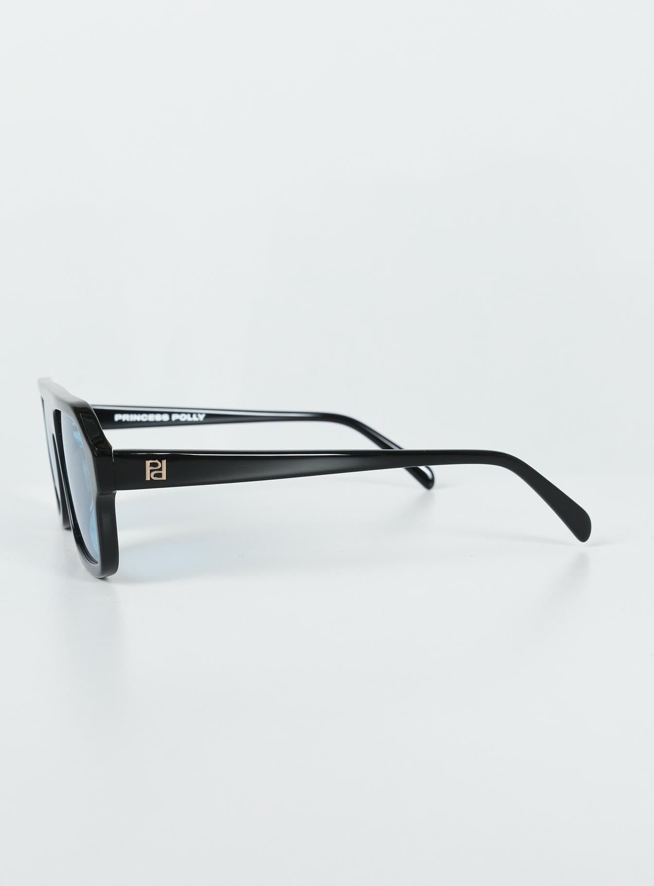 Hetley Sunglasses Black / Blue sold by Princess Polly product image thumbnail 3
