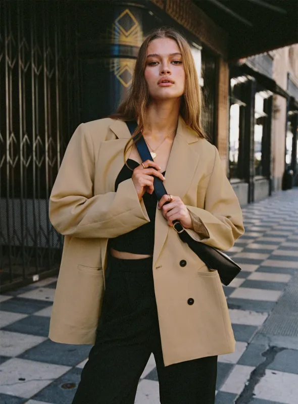 Wyoming Blazer Mocha sold by Princess Polly