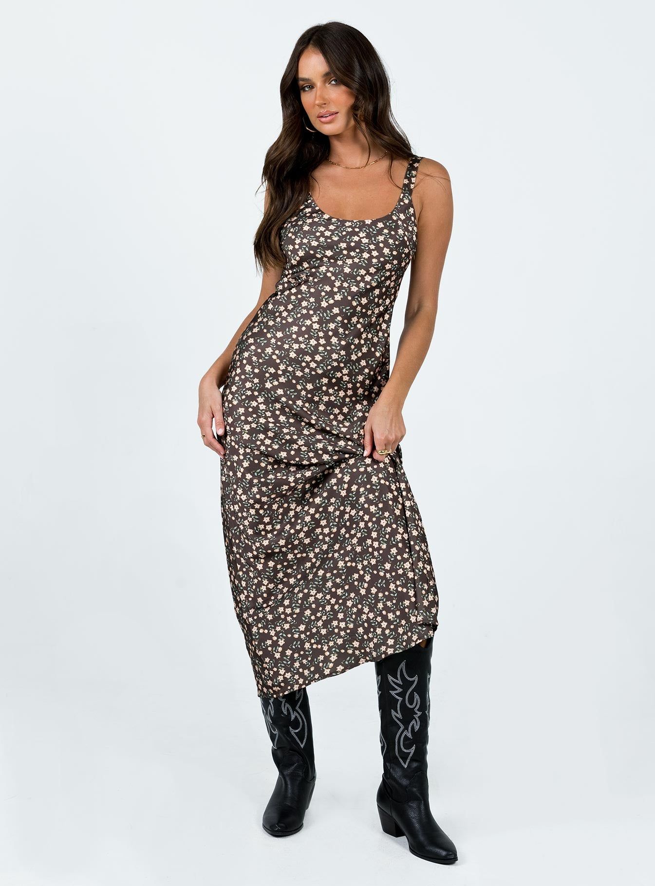 Akila Maxi Dress Brown Floral sold by Princess Polly product image thumbnail 3