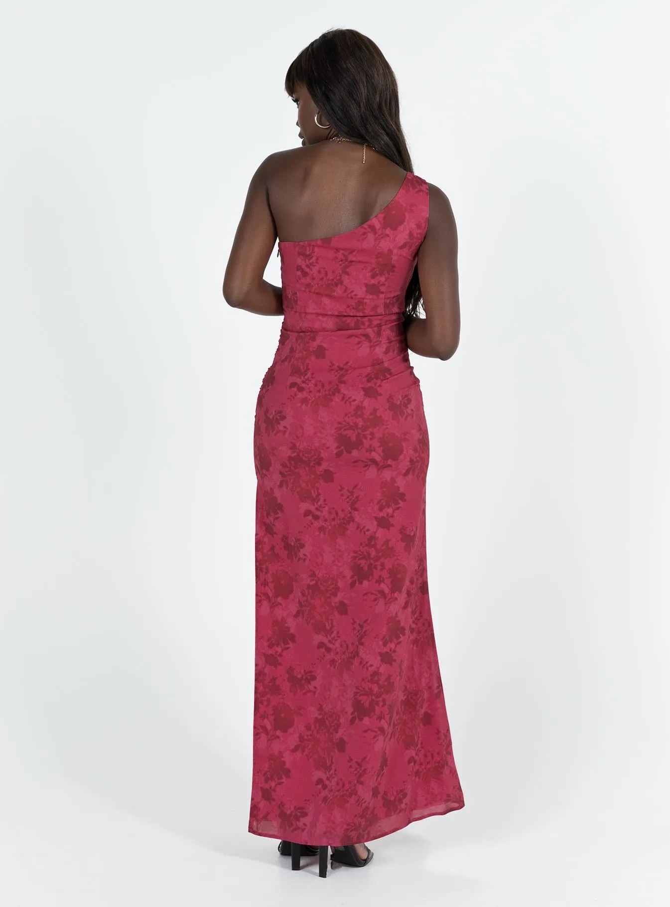 Chika One Shoulder Maxi Dress Red sold by Princess Polly product image thumbnail 5