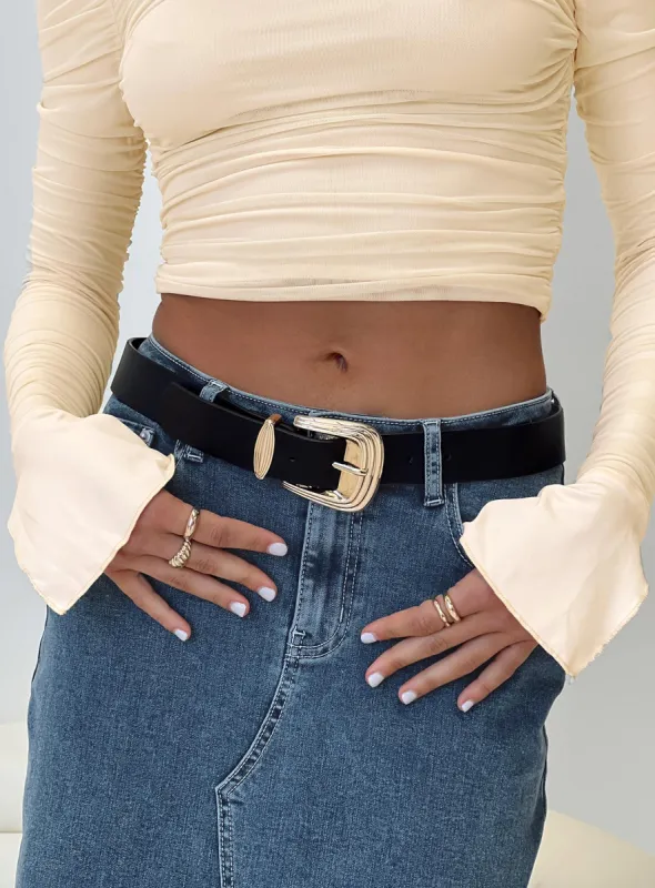 Rowson Belt Black / Gold sold by Princess Polly