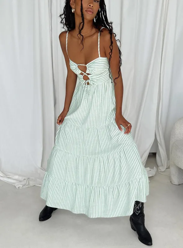 Rise Up Maxi Dress Green sold by Princess Polly
