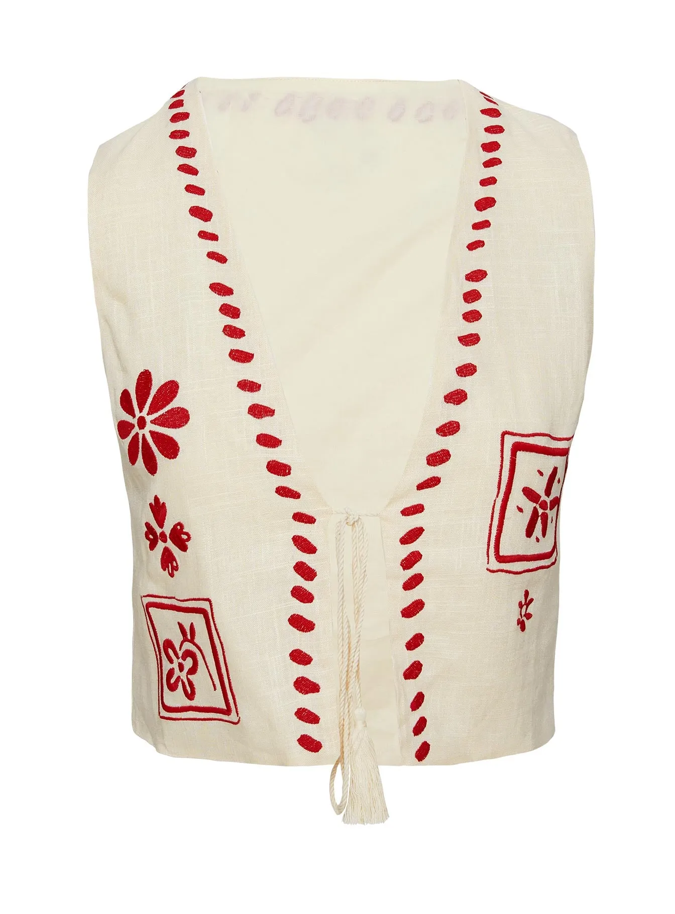 Grazia Vest Top Cream / Red sold by Princess Polly product image thumbnail 5
