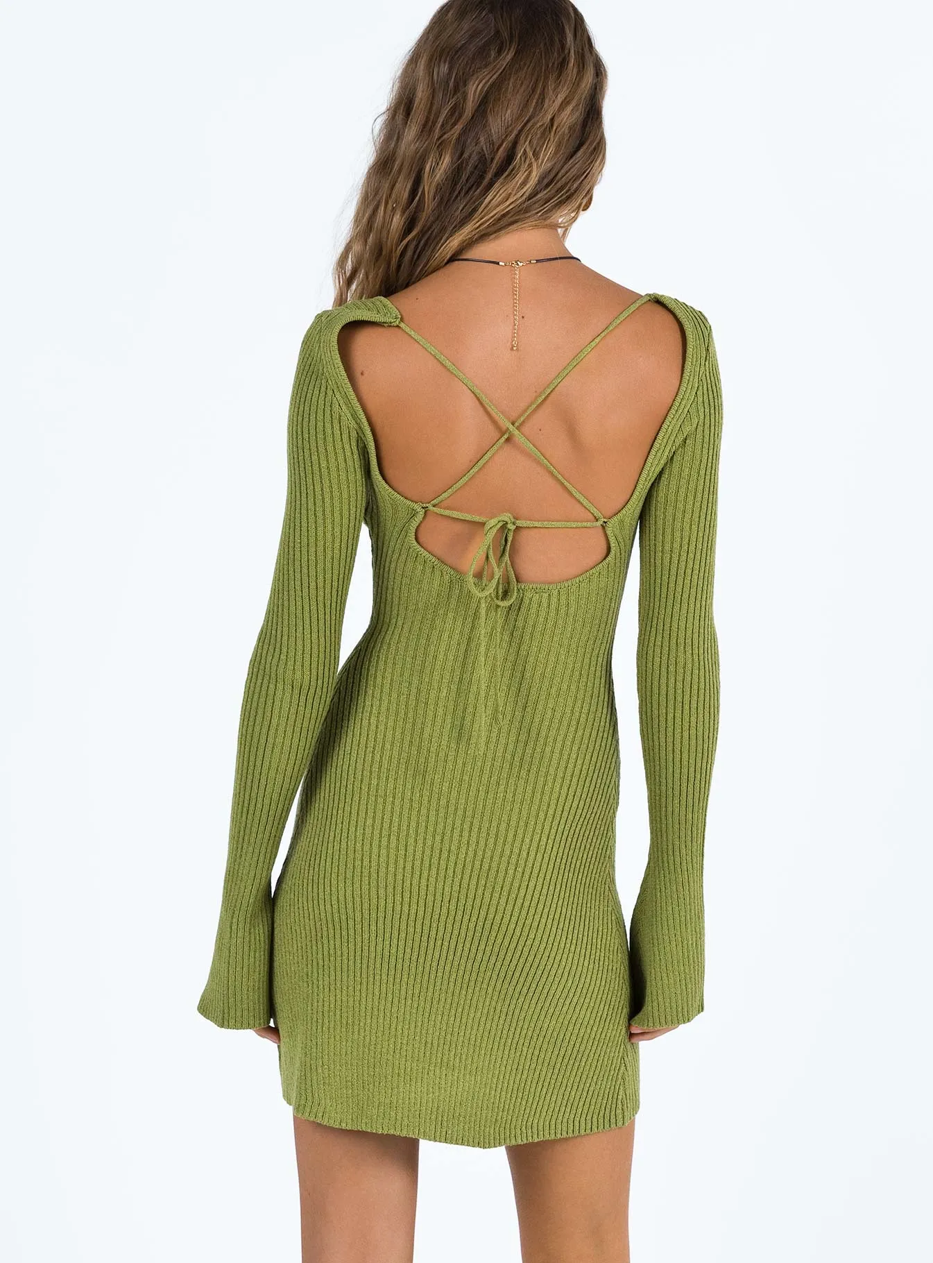 Brownhall Long Sleeve Mini Dress Green sold by Princess Polly product image thumbnail 5