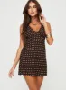 Nellie Mini Dress Brown Polka Dot Petite sold by Princess Polly