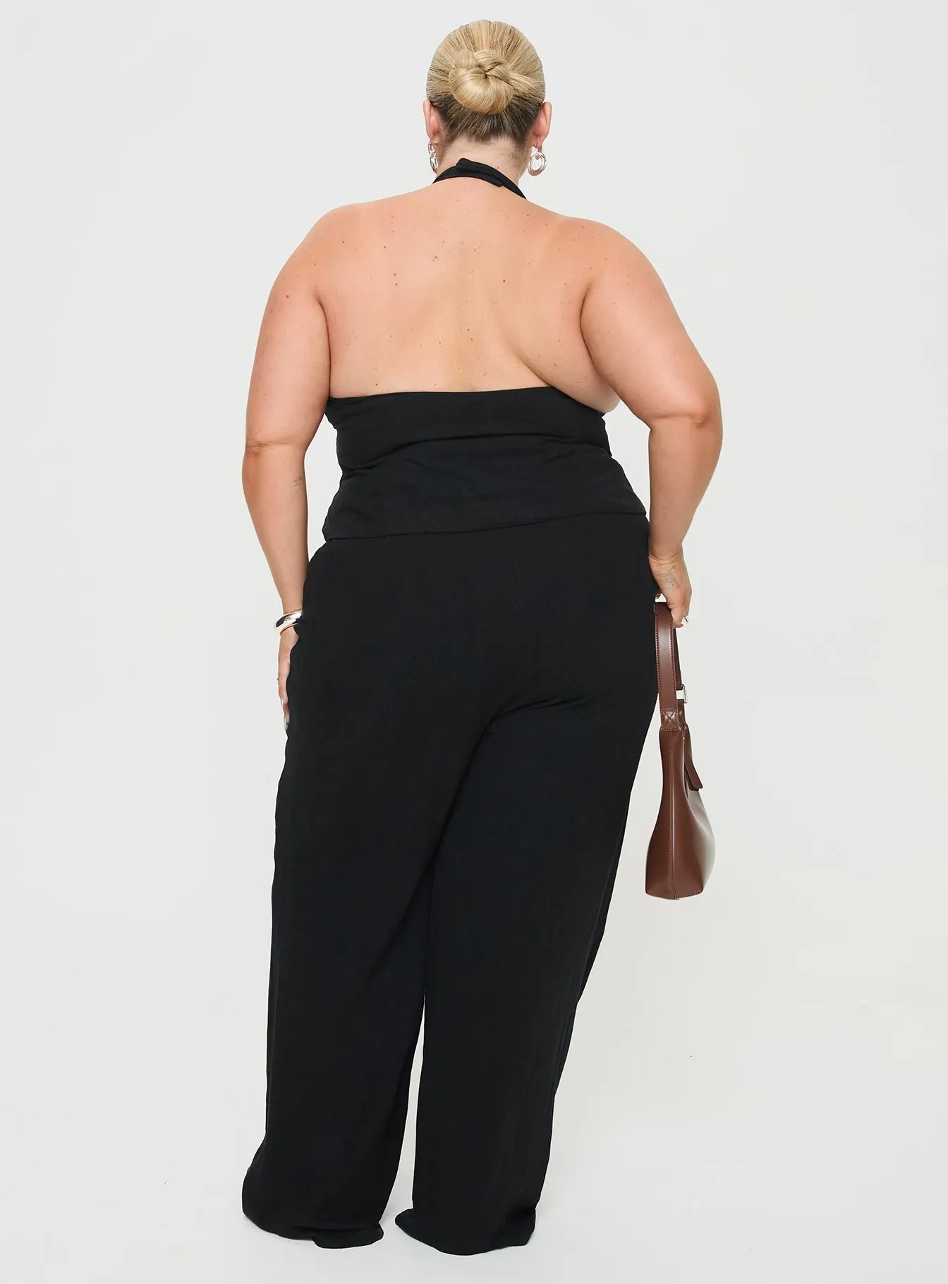 Clouded Linen Blend Vest Top Black Curve sold by Princess Polly product image thumbnail 5