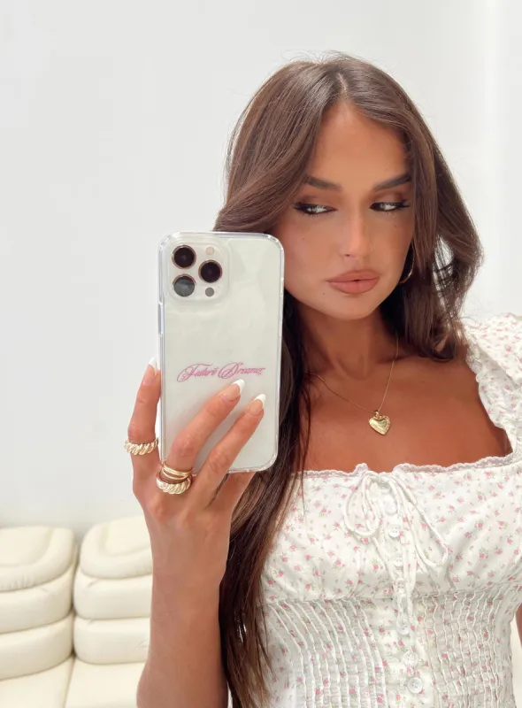 Future Dreamer iPhone Case Clear / Pink sold by Princess Polly