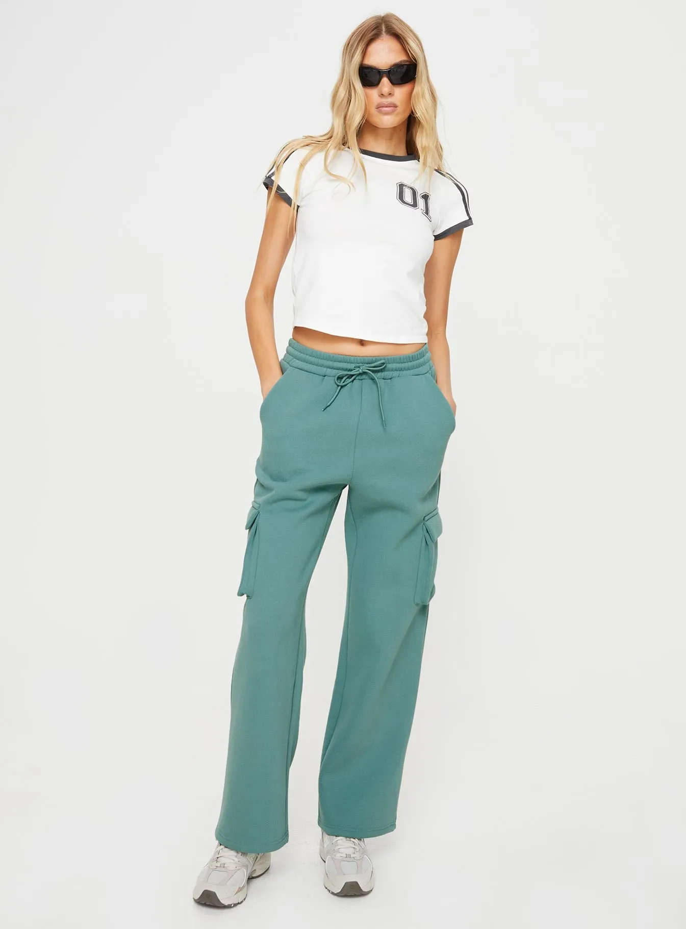 Hamner Cargo Track Pants Soft Sage sold by Princess Polly product image thumbnail 2