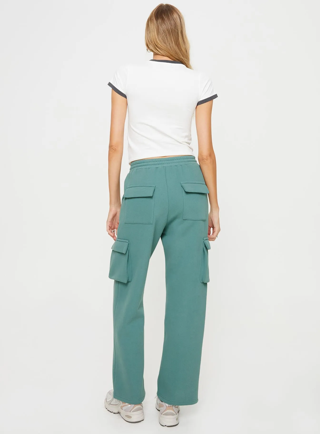 Hamner Cargo Track Pants Soft Sage sold by Princess Polly product image thumbnail 4