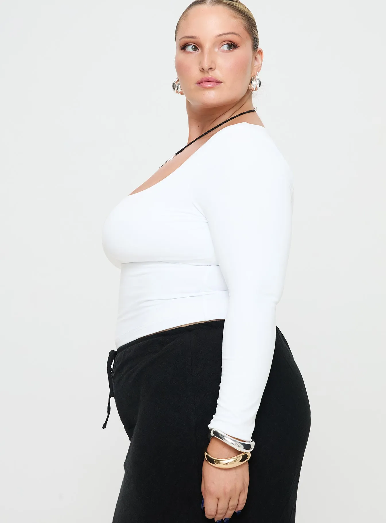 Selenie Long Sleeve Top Ice Curve sold by Princess Polly product image thumbnail 4
