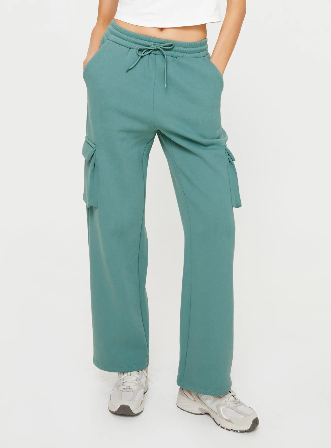 Hamner Cargo Track Pants Soft Sage sold by Princess Polly