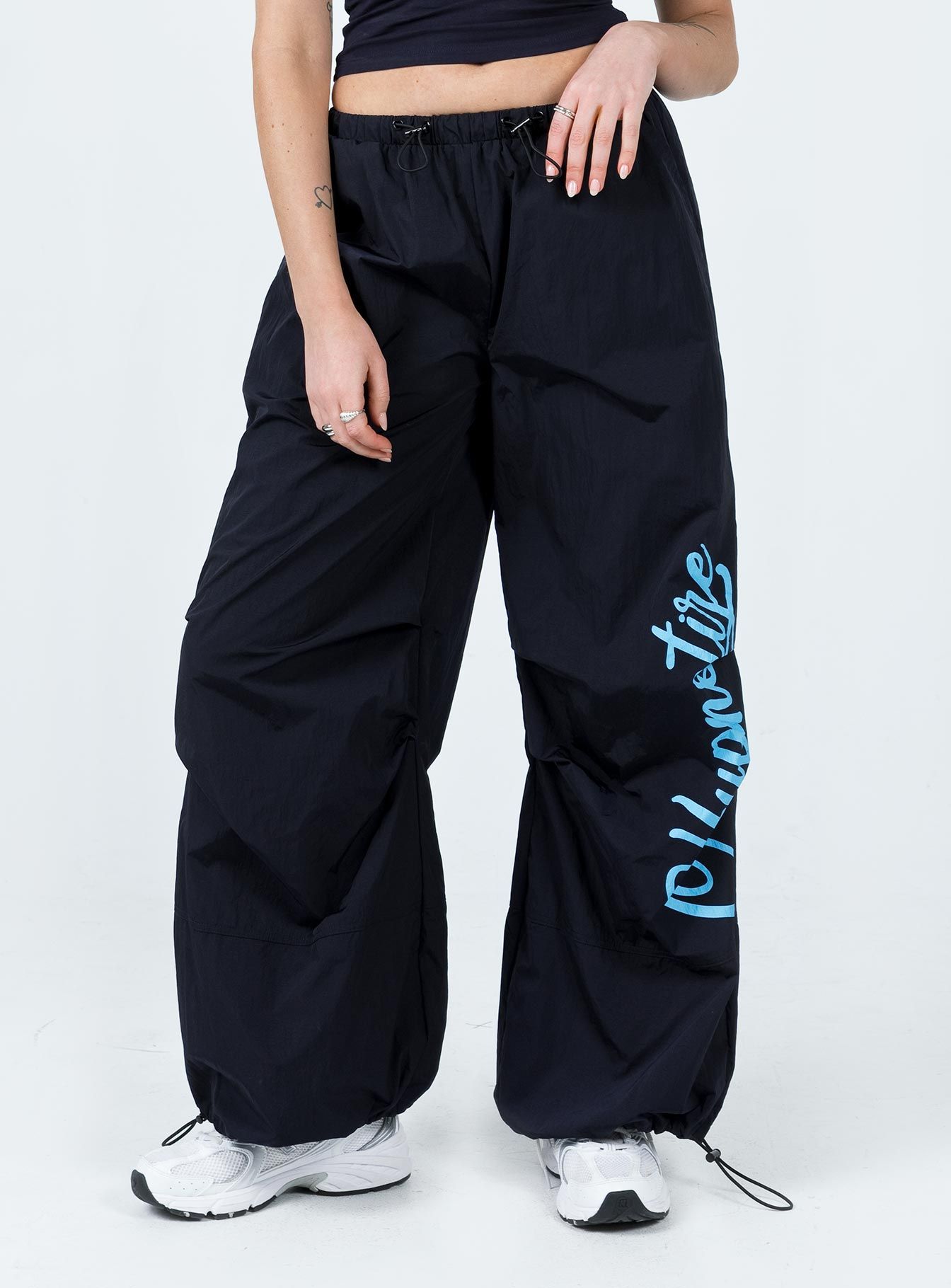 Hypnotize Parachute Pants Navy sold by Princess Polly product image thumbnail 2