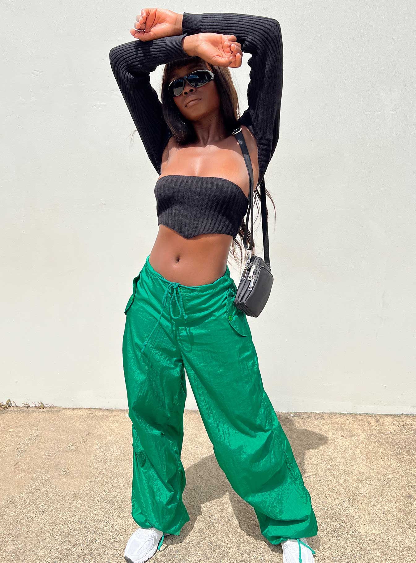 Motel Chute Trousers Green sold by Princess Polly