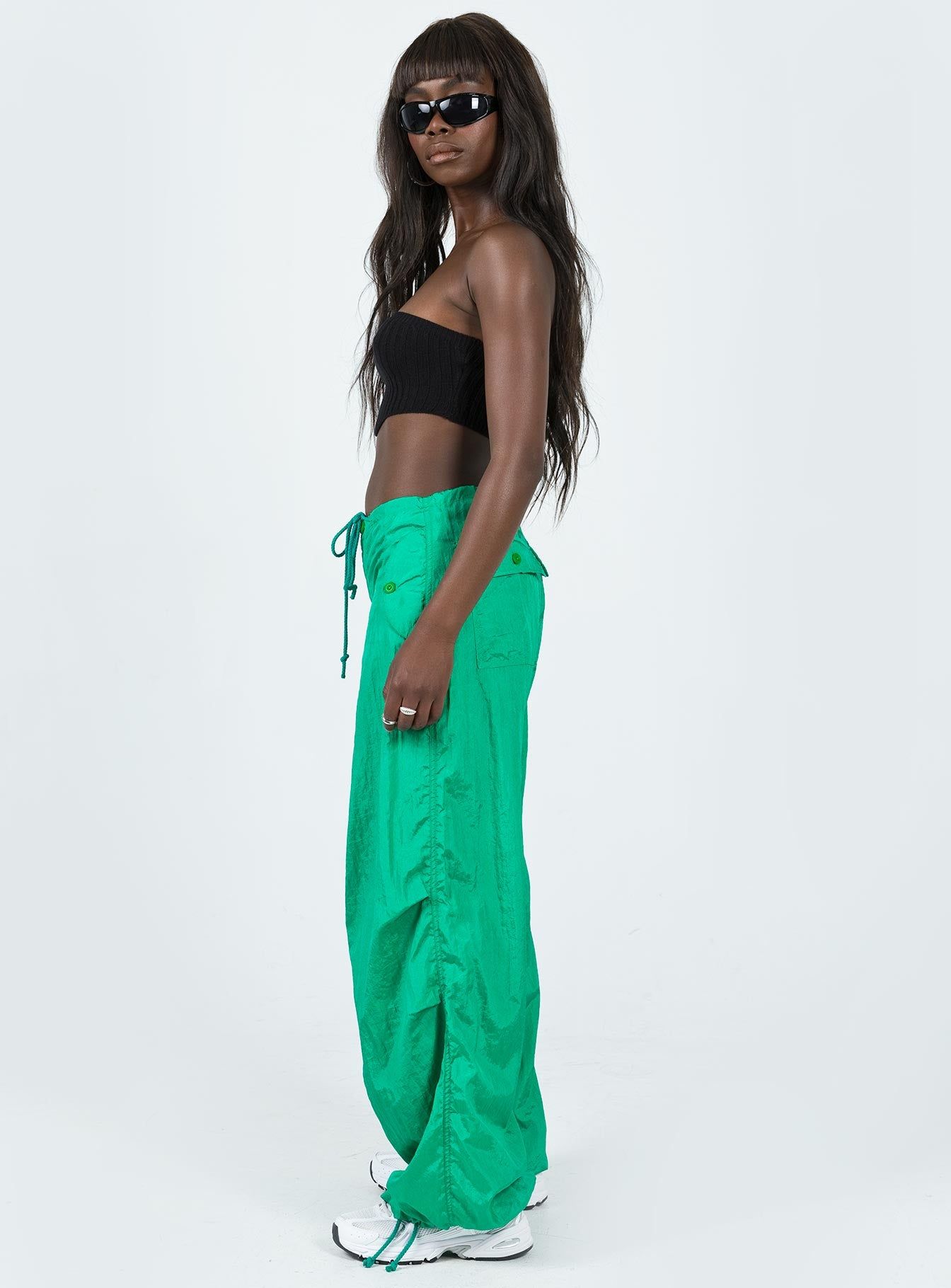 Motel Chute Trousers Green sold by Princess Polly product image thumbnail 4