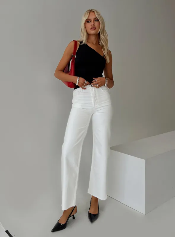 Fawcett Jeans White sold by Princess Polly