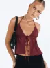 Chantria Top Burgundy Lower Impact sold by Princess Polly