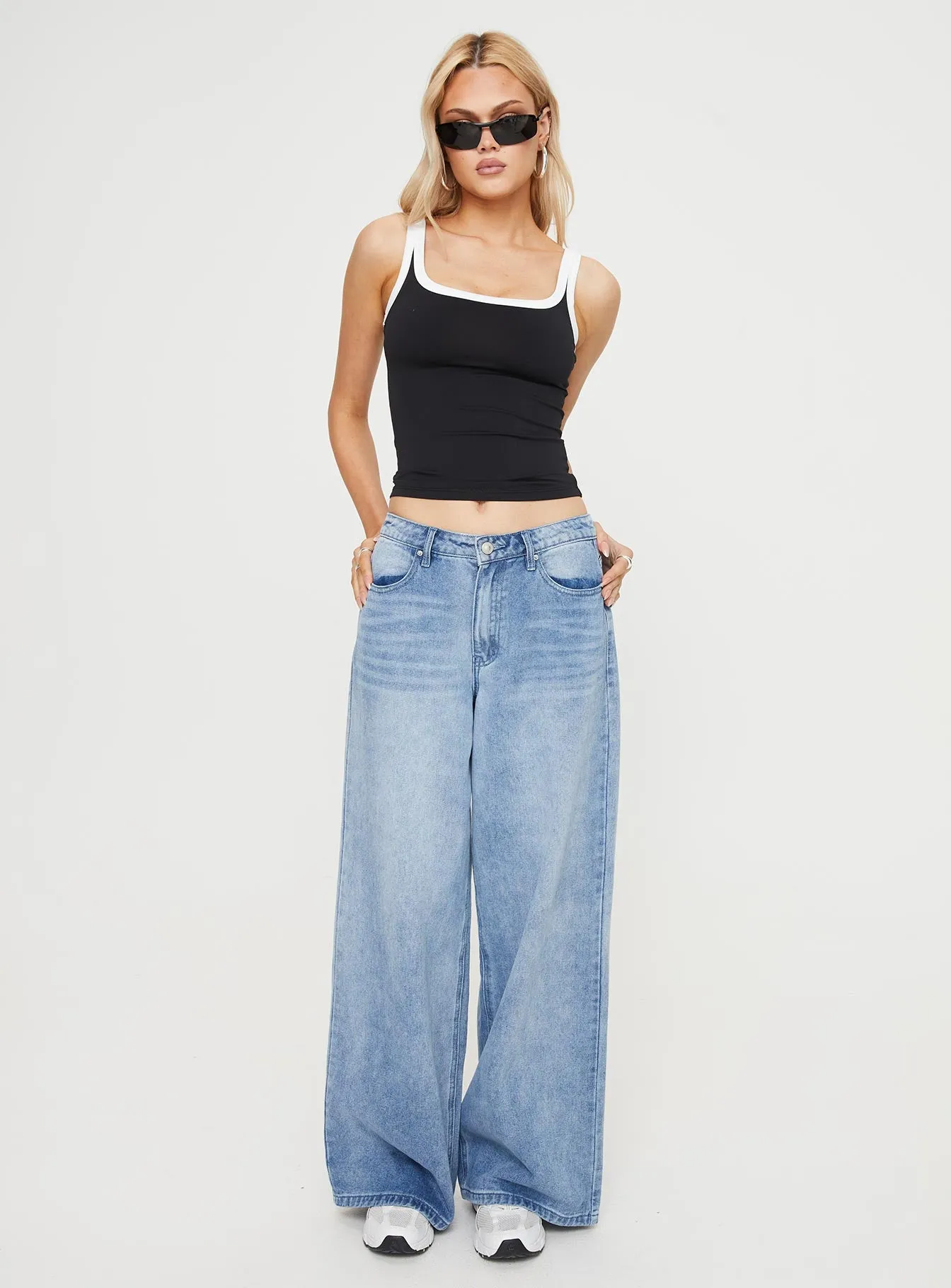 Caputo Contrast Tank Black sold by Princess Polly product image thumbnail 3