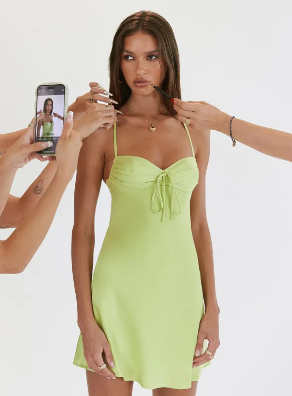 Glendon Mini Dress Green sold by Princess Polly