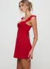Landon Mini Dress Red sold by Princess Polly