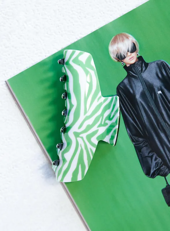 Rock Your Body Hair Clip Green / White sold by Princess Polly