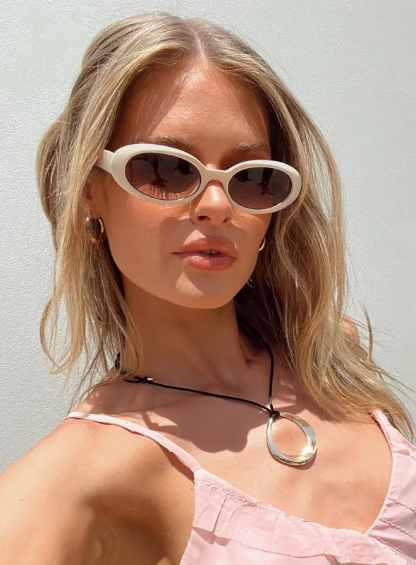 Caxton Sunglasses Beige sold by Princess Polly