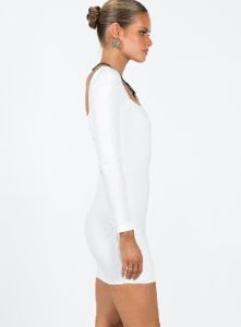 Charlotte Mini Dress White sold by Princess Polly