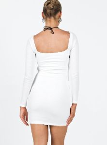 Charlotte Mini Dress White sold by Princess Polly