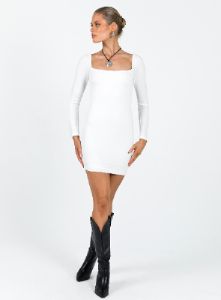 Charlotte Mini Dress White sold by Princess Polly