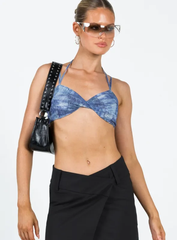 Menzel Top Blue sold by Princess Polly