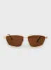 Aletta Sunglasses Brown / Gold sold by Princess Polly