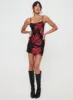 Kellers Mini Dress Black / Floral sold by Princess Polly
