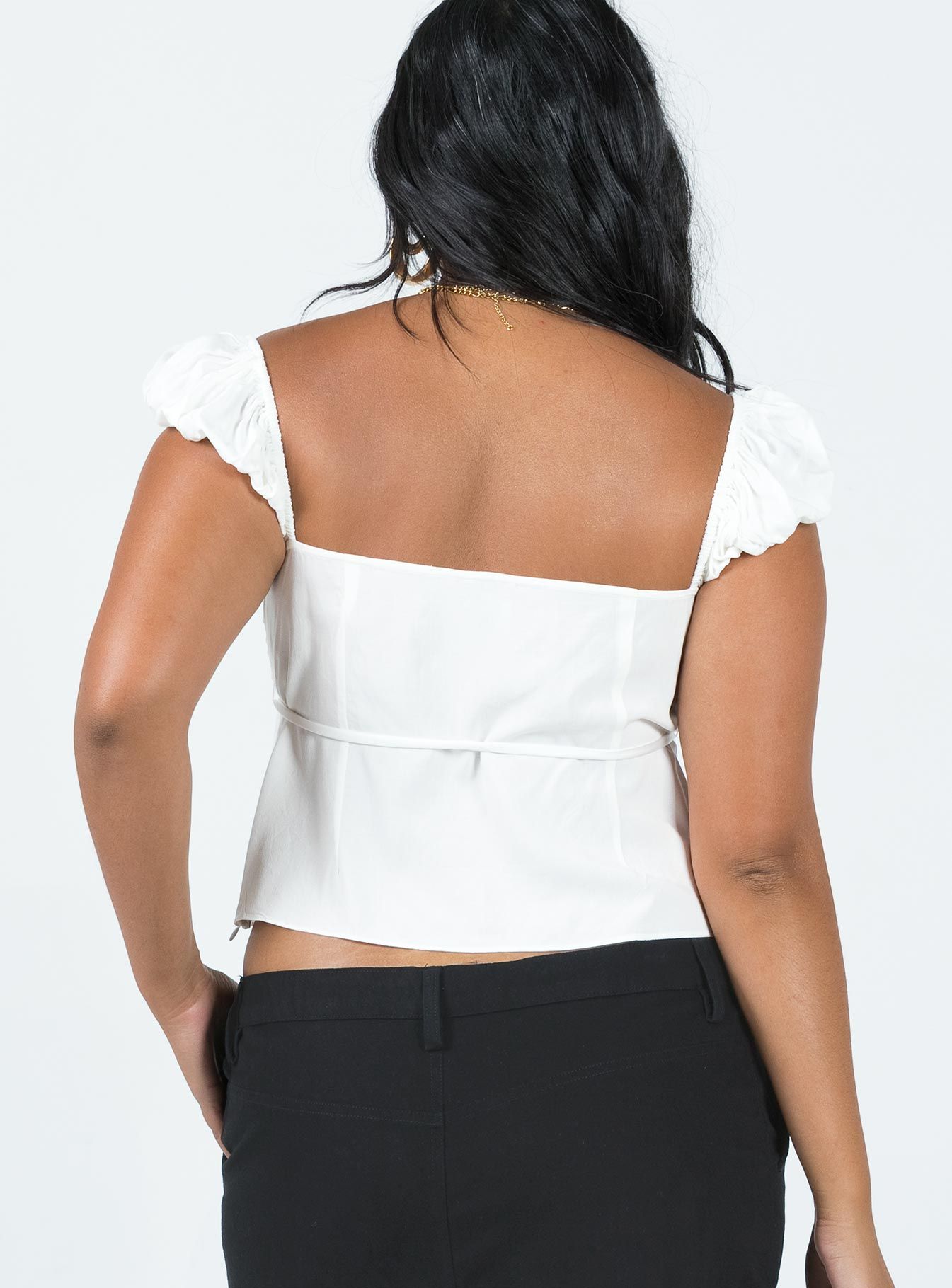 Seacrest Top White sold by Princess Polly product image thumbnail 5