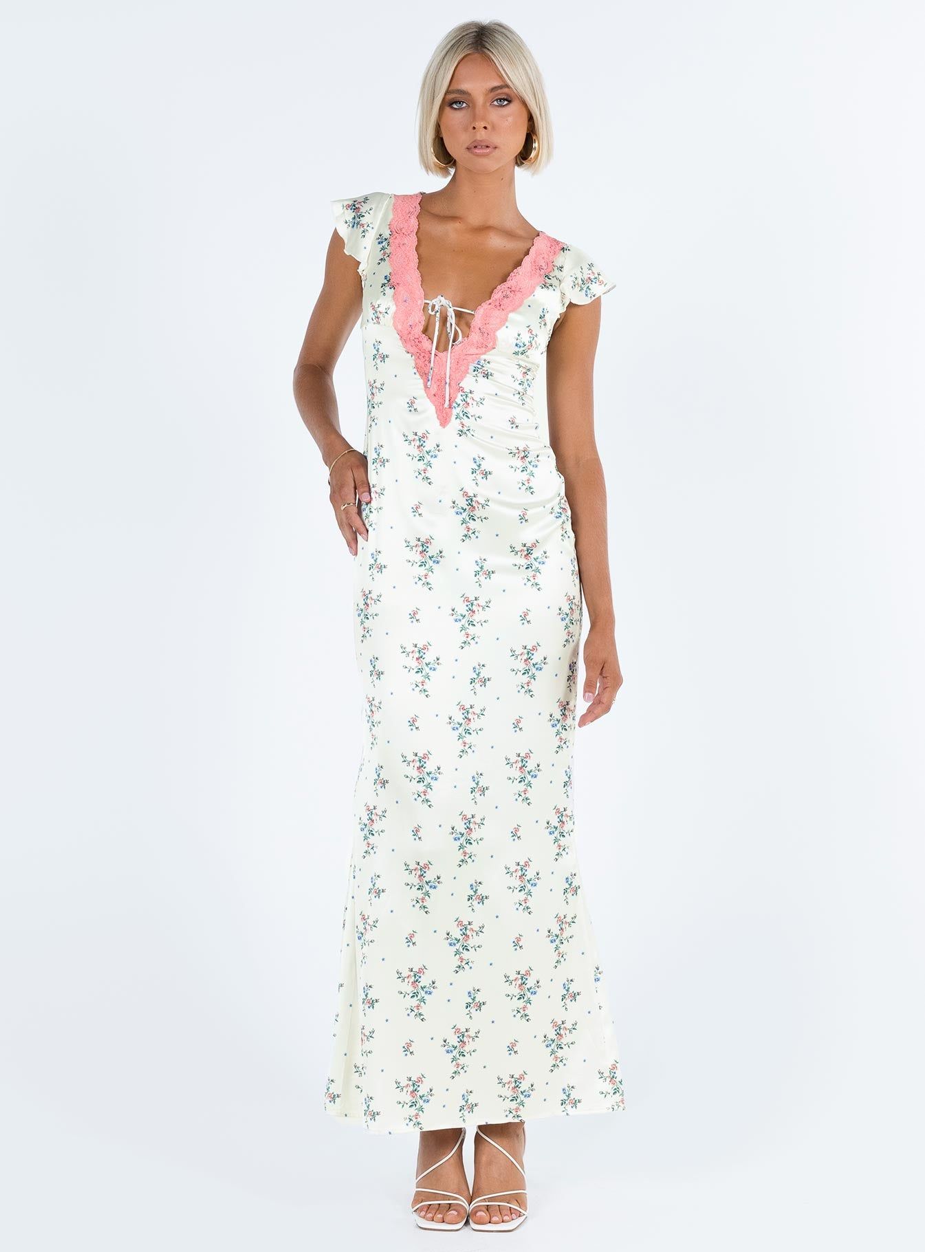 Armas Lace Trim Maxi Dress Floral sold by Princess Polly product image thumbnail 5