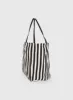Halcyone Tote Bag White / Black Stripe sold by Princess Polly