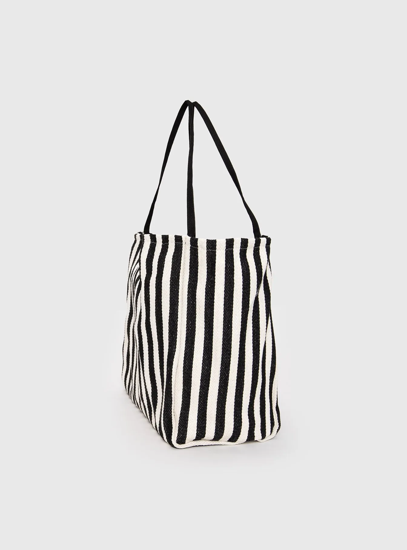 Halcyone Tote Bag White / Black Stripe sold by Princess Polly product image thumbnail 3