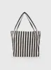 Halcyone Tote Bag White / Black Stripe sold by Princess Polly