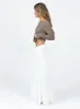 Miriah Maxi Skirt White Low Impact sold by Princess Polly