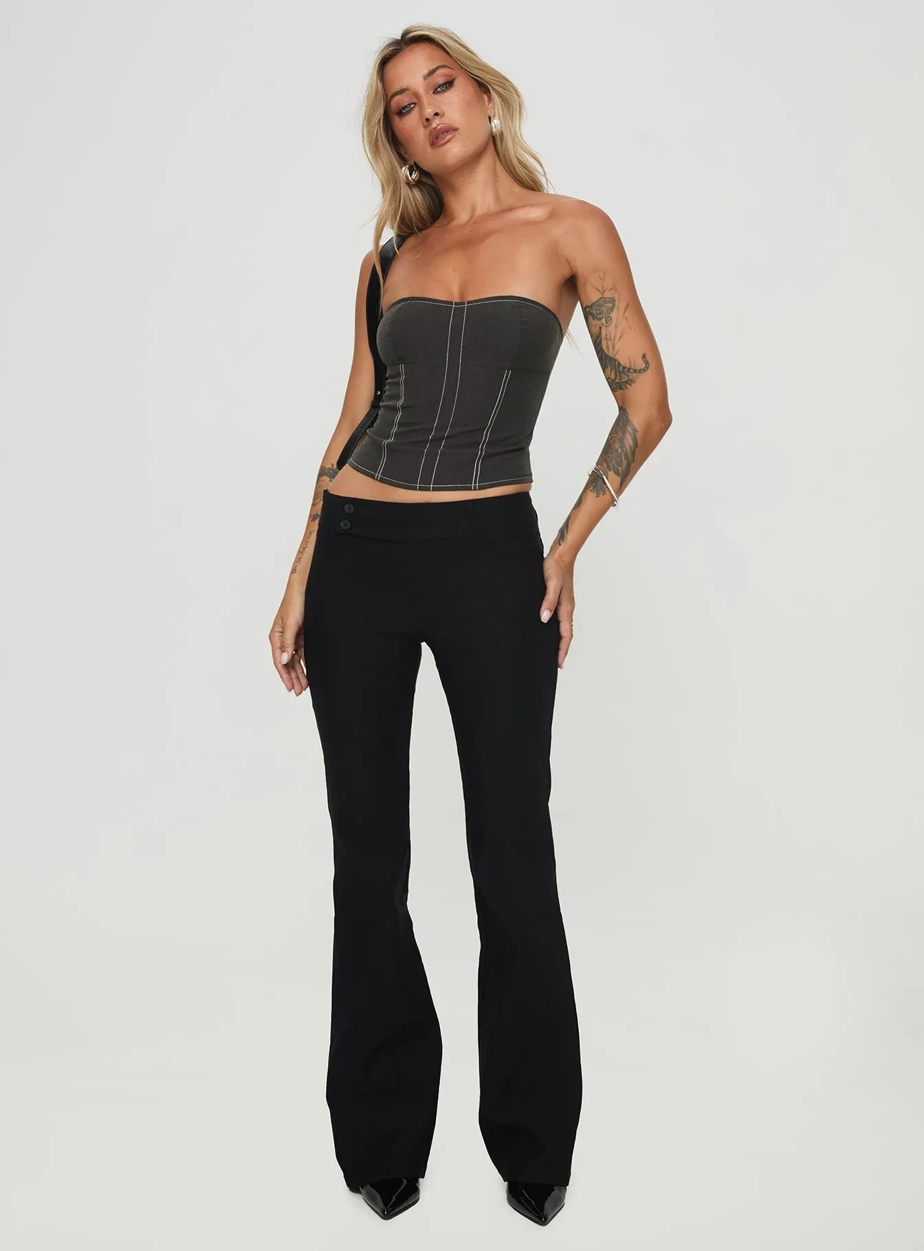 Vacke Strapless Top Grey sold by Princess Polly product image thumbnail 3