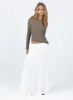 Miriah Maxi Skirt White Low Impact sold by Princess Polly