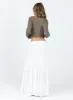 Miriah Maxi Skirt White Low Impact sold by Princess Polly